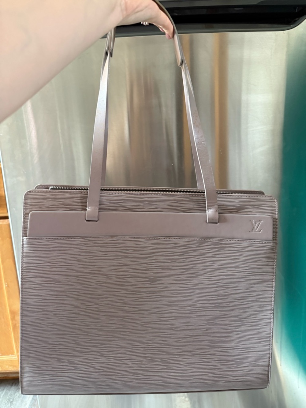 Louis Vuitton Taupe Epi Leather Tote